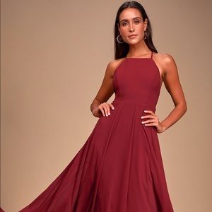 Mythical Kind of Love Wine Red Maxi Dress